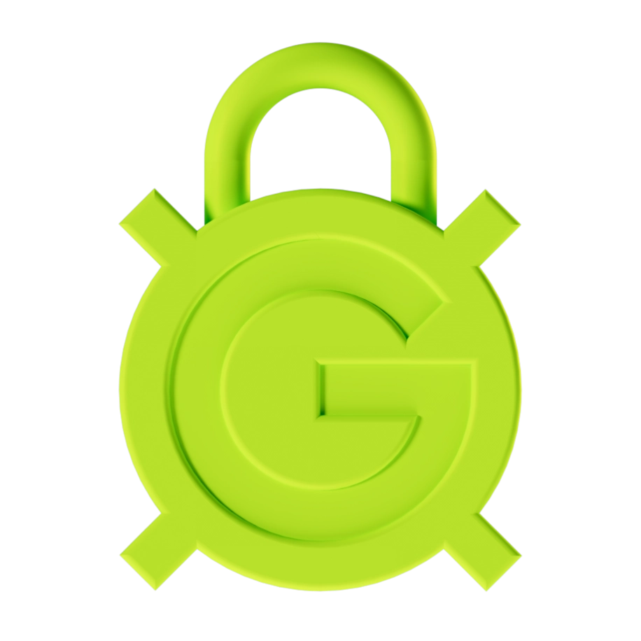 lock icon with G of guava