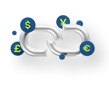 pay link icon with currencies